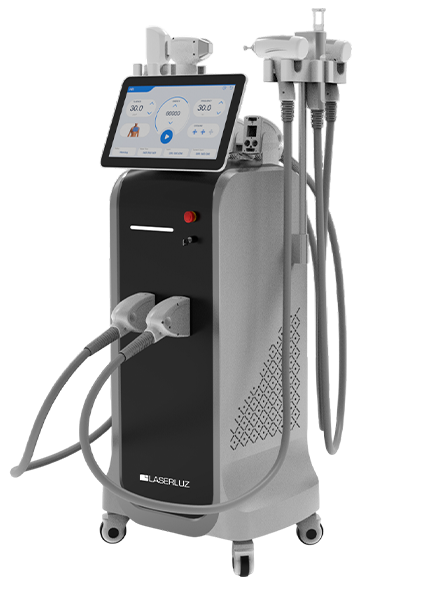 Plataforma láser ILUMA MD con pantalla táctil y piezas de mano IPL,diodo,Nd:YAG y Er:Glass.